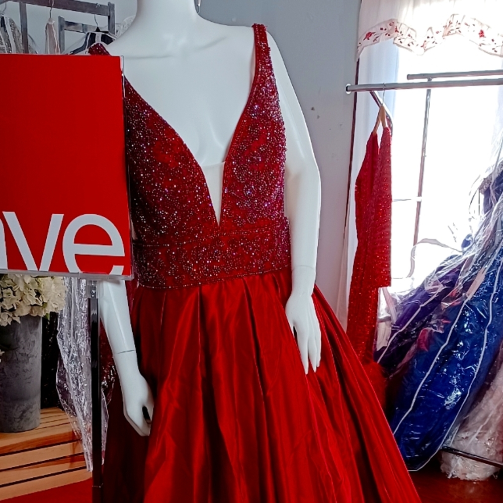 Tiffany prom red dress